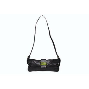 Fendi Maa Bucket Shoulder Bag Black Leather